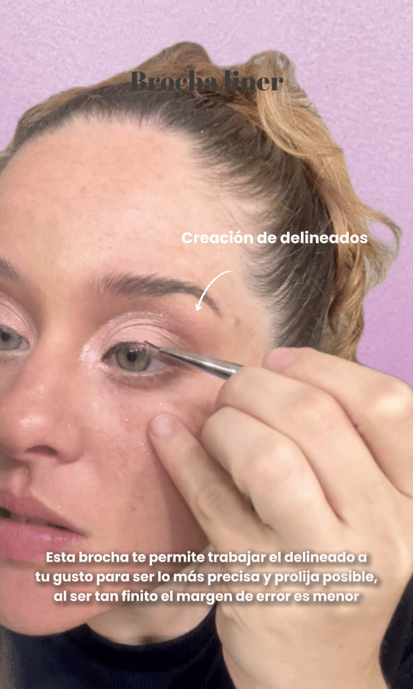 brocha para delineado liners ga makeup x caro arjona